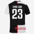 Maillot Juventus Turin No.23 Emre Can Blanc Noir Domicile 2019 2020 Nouveau