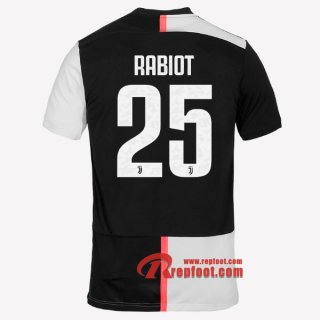 Maillot Juventus Turin No.25 Rabiot Blanc Noir Domicile 2019 2020 Nouveau