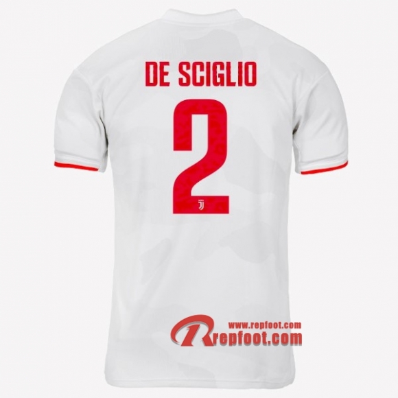 Maillot Juventus Turin No.2 De Sciglio Gris Blanc Exterieur 2019 2020 Nouveau