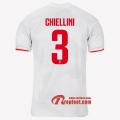 Maillot Juventus Turin No.3 Chiellini Gris Blanc Exterieur 2019 2020 Nouveau
