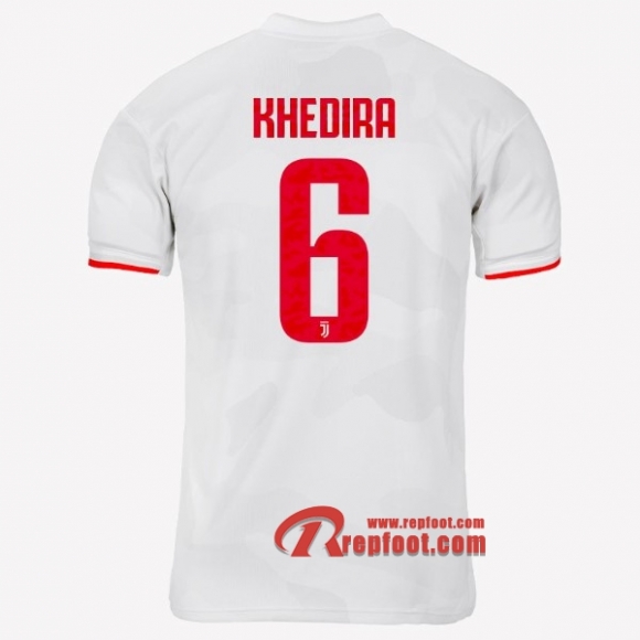 Maillot Juventus Turin No.6 Khedira Gris Blanc Exterieur 2019 2020 Nouveau