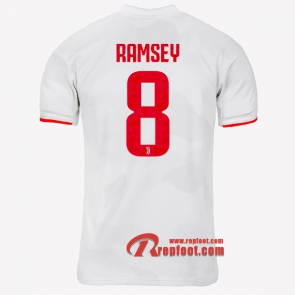 Maillot Juventus Turin No.8 Ramsey Gris Blanc Exterieur 2019 2020 Nouveau