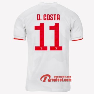 Maillot Juventus Turin No.11 D.Costa Gris Blanc Exterieur 2019 2020 Nouveau