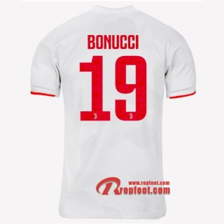 Maillot Juventus Turin No.19 Bonucci Gris Blanc Exterieur 2019 2020 Nouveau