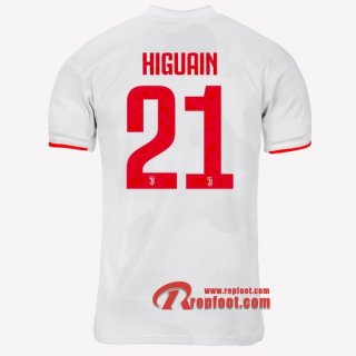 Maillot Juventus Turin No.21 Higuain Gris Blanc Exterieur 2019 2020 Nouveau