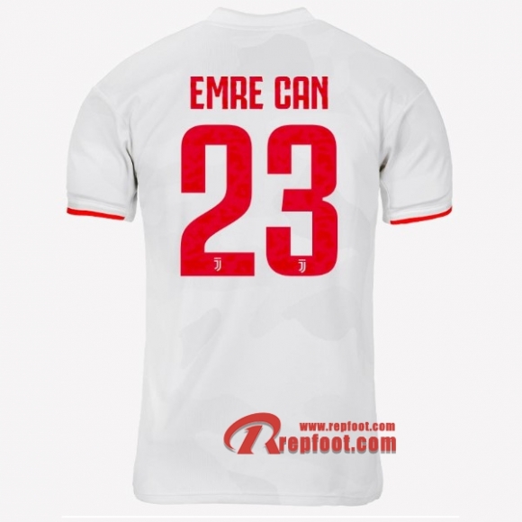 Maillot Juventus Turin No.23 Emre Can Gris Blanc Exterieur 2019 2020 Nouveau