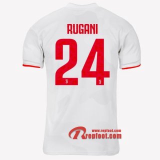 Maillot Juventus Turin No.24 Rugani Gris Blanc Exterieur 2019 2020 Nouveau