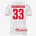 Maillot Juventus Turin No.33 Bernaroeschi Gris Blanc Exterieur 2019 2020 Nouveau