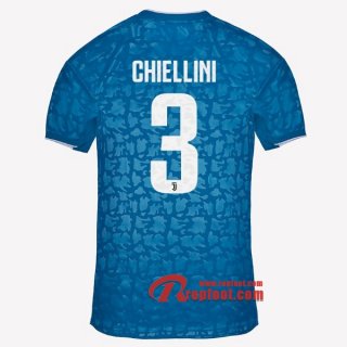 Maillot Juventus Turin No.3 Chiellini Bleu Third 2019 2020 Nouveau