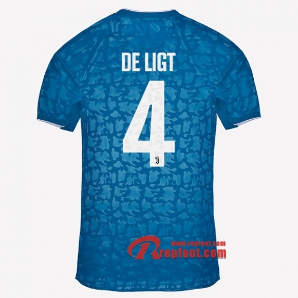 Maillot Juventus Turin No.4 De Ligt Bleu Third 2019 2020 Nouveau