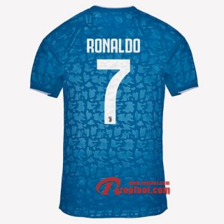 Maillot Juventus Turin No.7 Ronaldo Bleu Third 2019 2020 Nouveau