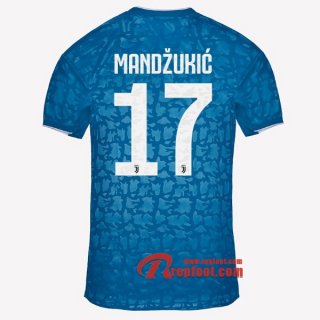 Maillot Juventus Turin No.17 Mandzukic Bleu Third 2019 2020 Nouveau