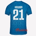 Maillot Juventus Turin No.21 Higuain Bleu Third 2019 2020 Nouveau