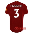 Maillot Liverpool FC No.3 Fabinho Rouge Domicile 2019 2020 Nouveau