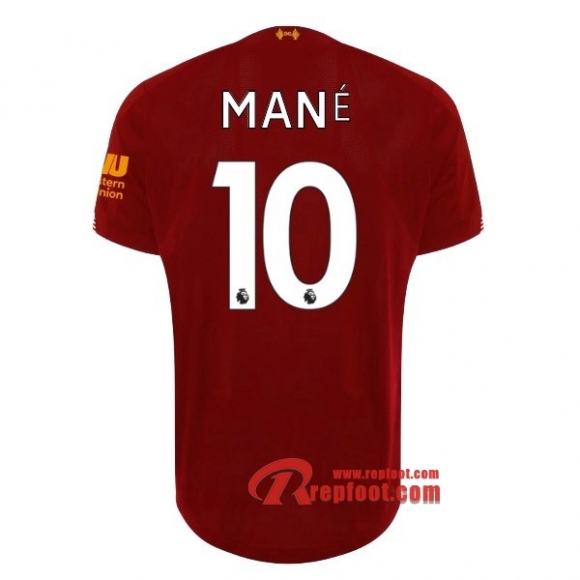 Maillot Liverpool FC No.10 Mane Rouge Domicile 2019 2020 Nouveau