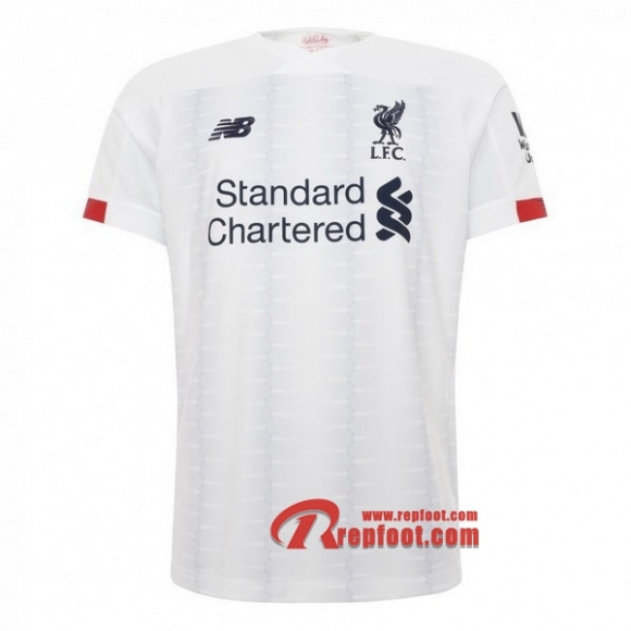 Maillot Liverpool FC Blanc Exterieur 2019 2020 Nouveau