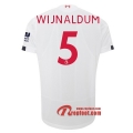 Maillot Liverpool FC No.5 Wijnaldum Blanc Exterieur 2019 2020 Nouveau