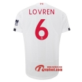 Maillot Liverpool FC No.6 Lovren Blanc Exterieur 2019 2020 Nouveau