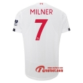 Maillot Liverpool FC No.7 Milner Blanc Exterieur 2019 2020 Nouveau
