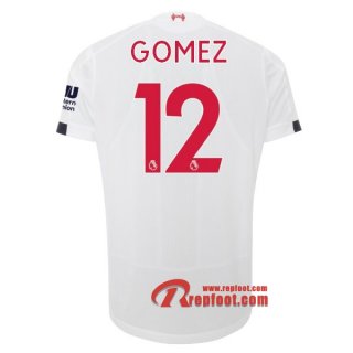 Maillot Liverpool FC No.12 Gomez Blanc Exterieur 2019 2020 Nouveau
