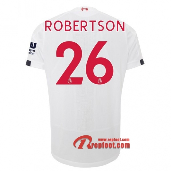 Maillot Liverpool FC No.26 Robertson Blanc Exterieur 2019 2020 Nouveau