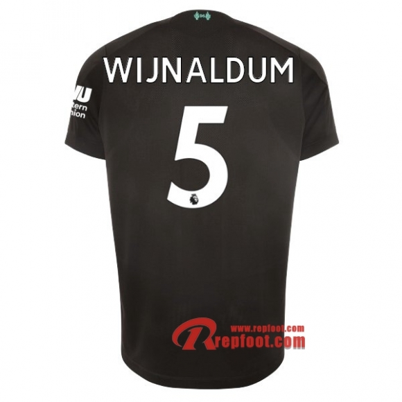 Maillot Liverpool FC No.5 Wijnaldum Noir Third 2019 2020 Nouveau