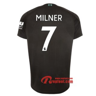 Maillot Liverpool FC No.7 Milner Noir Third 2019 2020 Nouveau