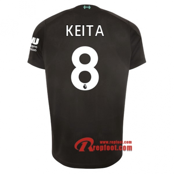 Maillot Liverpool FC No.8 Keita Noir Third 2019 2020 Nouveau Maillot Liverpool FC No.8 Keita Noir Third 2019 2020 Nouveau