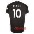 Maillot Liverpool FC No.10 Mane Noir Third 2019 2020 Nouveau