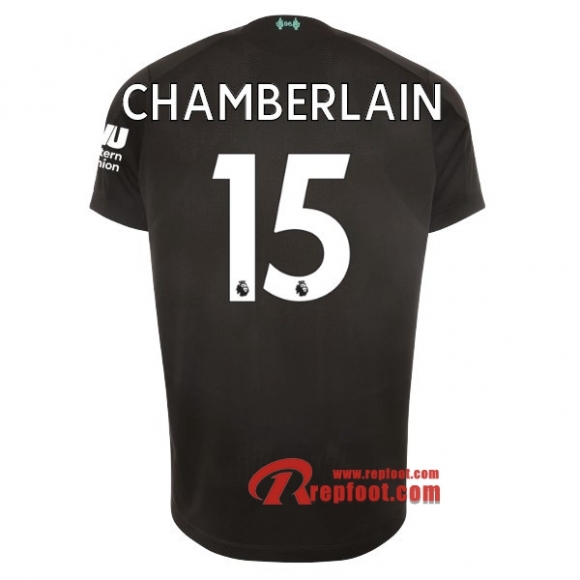 Maillot Liverpool FC No.15 Chamberlain Noir Third 2019 2020 Nouveau