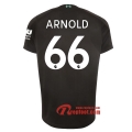 Maillot Liverpool FC No.66 Arnold Noir Third 2019 2020 Nouveau