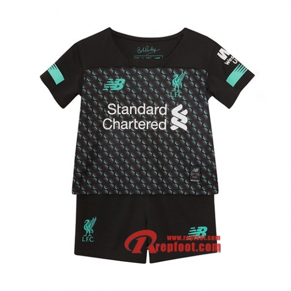 Ensemble Maillot De Liverpool FC Enfant Noir Third 2019 2020 Nouveau