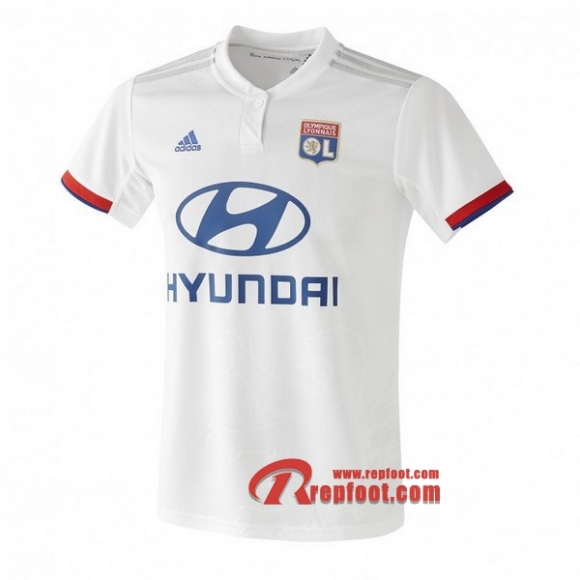 Maillot Olympique Lyon Blanc Domicile 2019 2020 Nouveau