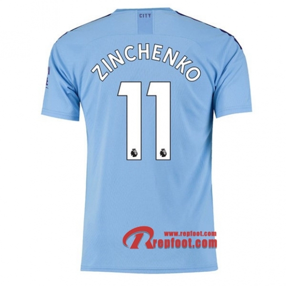 Maillot Manchester City No.11 Zinchenko Bleu Domicile 2019 2020 Nouveau