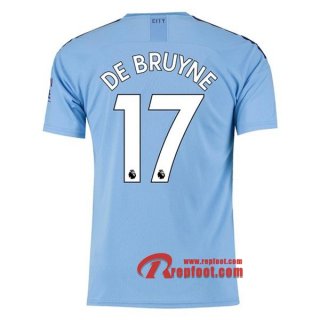 Maillot Manchester City No.17 De Bruyne Bleu Domicile 2019 2020 Nouveau