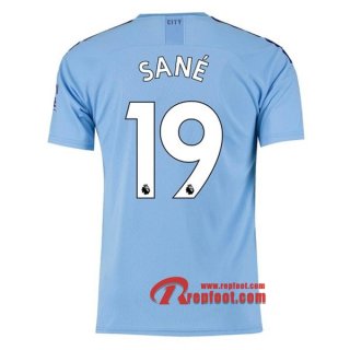 Maillot Manchester City No.19 Sane Bleu Domicile 2019 2020 Nouveau