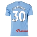 Maillot Manchester City No.30 Otamendi Bleu Domicile 2019 2020 Nouveau
