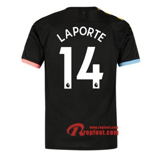 Maillot Manchester City No.14 Laporte Noir Exterieur 2019 2020 Nouveau