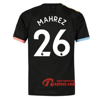 Maillot Manchester City No.26 Mahrez Noir Exterieur 2019 2020 Nouveau