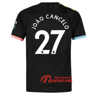 Maillot Manchester City No.27 Cancelo Noir Exterieur 2019 2020 Nouveau