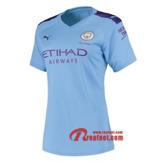 Maillot Du Manchester City Femme Bleu Domicile 2019 2020 Nouveau