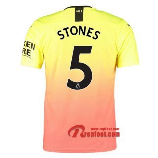 Maillot Manchester City No.5 Stones Orange Third 2019 2020 Nouveau