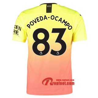 Maillot Manchester City No.83 Poveda Ocampo Orange Third 2019 2020 Nouveau
