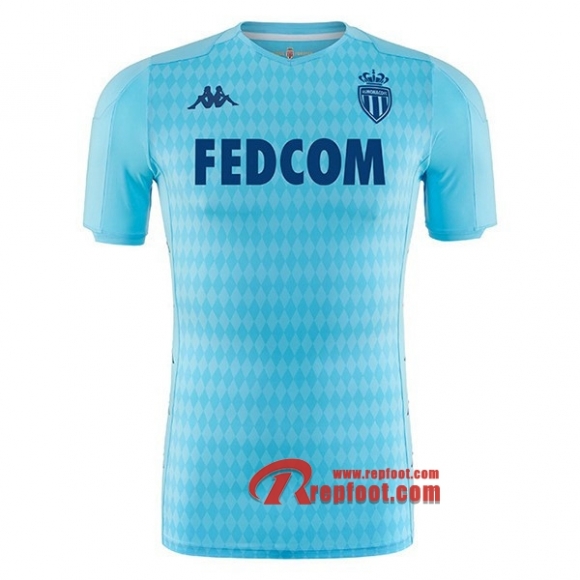 Maillot AS Monaco Bleu Clair Third 2019 2020 Nouveau