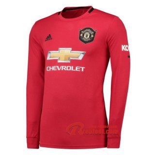 Maillot De Foot Manchester United Manches Longues Rouge Domicile 2019 2020 Nouveau