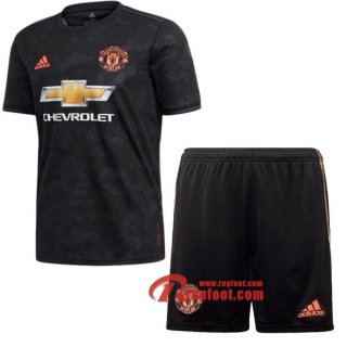 Ensemble Maillot De Manchester United Enfant Noir Third 2019 2020 Nouveau