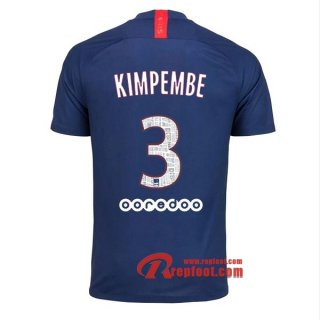 Maillot PSG Paris Saint Germain Jordan No.3 Kimpembe Bleu Domicile 2019 2020 Nouveau