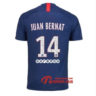 Maillot PSG Paris Saint Germain Jordan No.14 Juan Bernat Bleu Domicile 2019 2020 Nouveau
