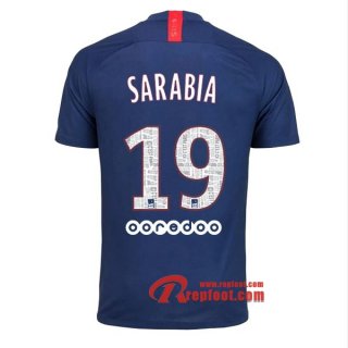 Maillot PSG Paris Saint Germain Jordan No.19 Sarabia Bleu Domicile 2019 2020 Nouveau