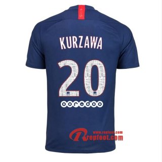 Maillot PSG Paris Saint Germain Jordan No.20 Kurzawa Bleu Domicile 2019 2020 Nouveau